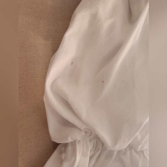 Caroline Constas Marguerite Off the Shoulder Blouse sz XS White Shirt Top Button - Picture 12 of 13